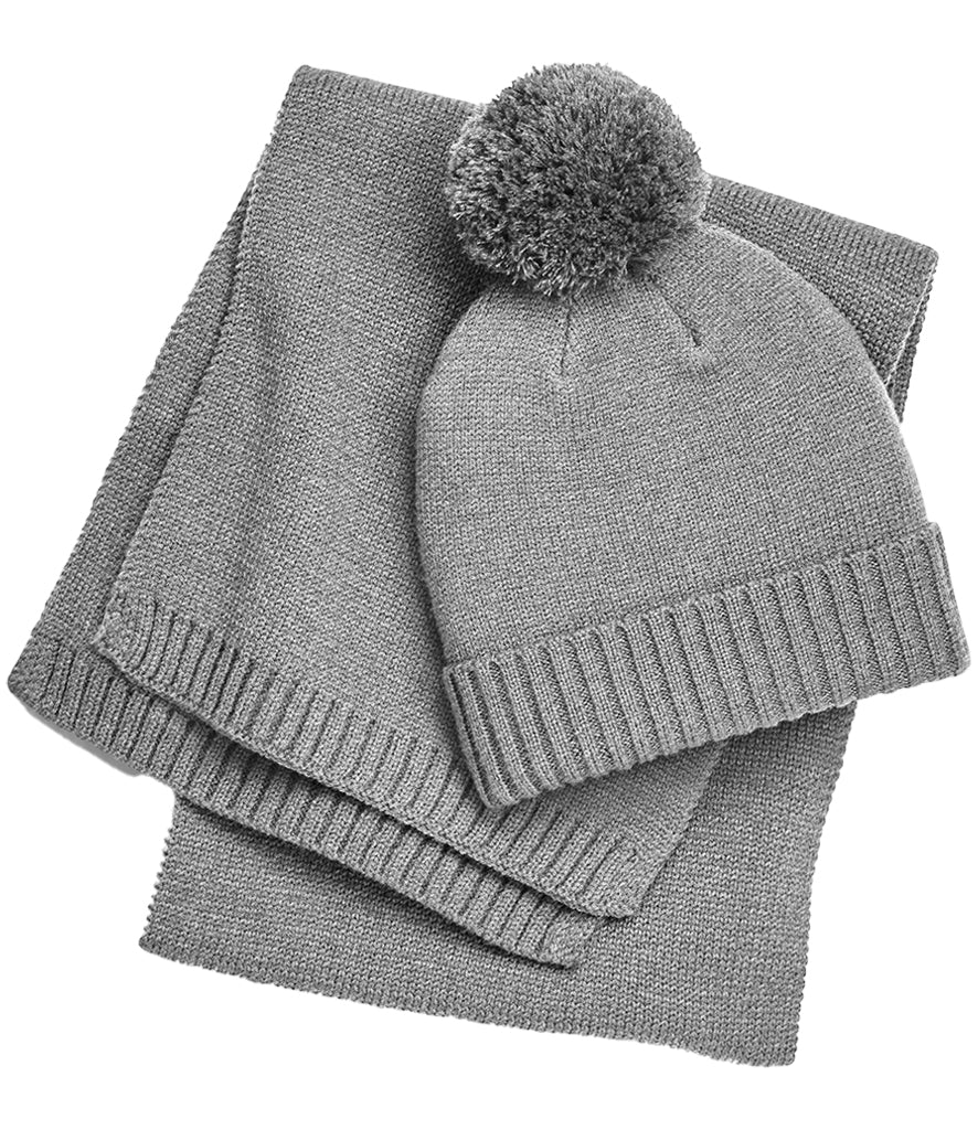 Knitted Scarf and Beanie Gift Set