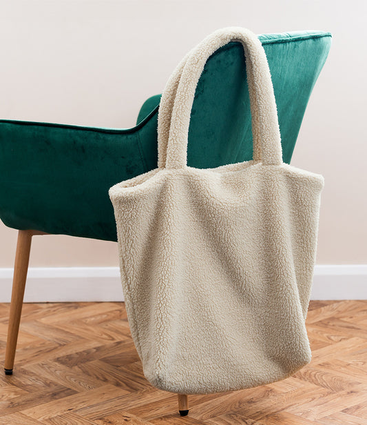 Borg Fleece Shopper Tote Bag