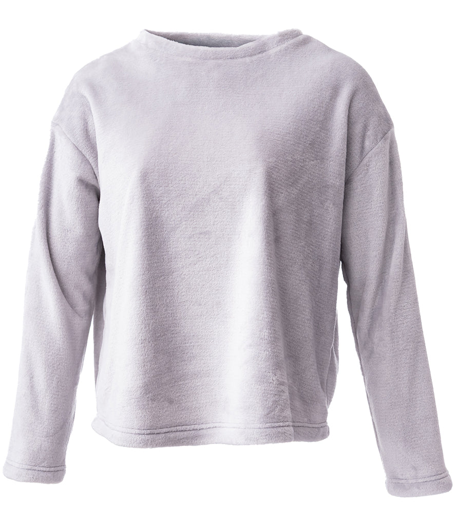 Ladies Plush Fleece Crew Neck Sweatshirt