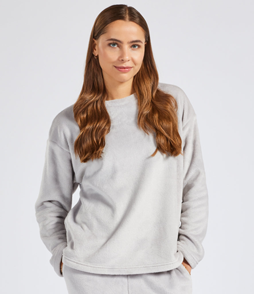 Ladies Plush Fleece Crew Neck Sweatshirt
